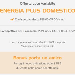 ENERGIA PLUS DOMESTICO - PREZZO VARIABILE